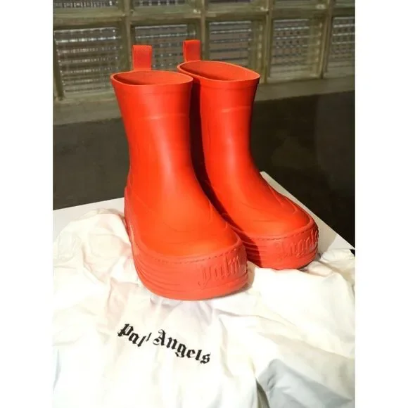 Palm Angels Rubber Snow Boots Orange Size 41 Women's with Box
